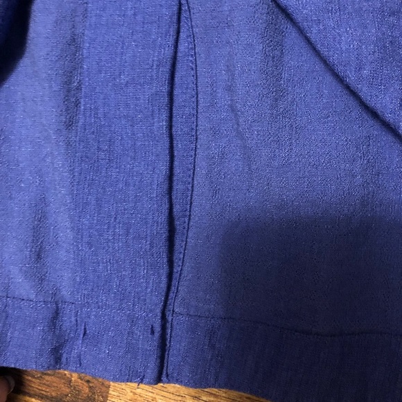 Women blue casual 3/4 sleeves blazer / size M - Picture 2 of 4